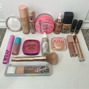 Makeup 17 pc bundle drugstore like new & new products